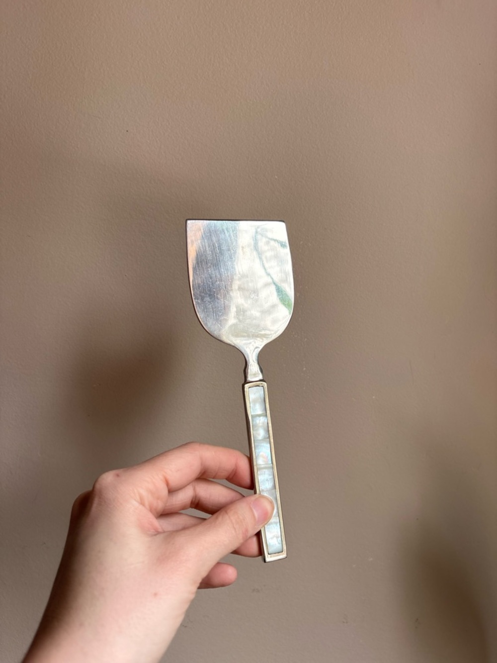Vintage Mother-of-Pearl Inlaid Cheese Knife